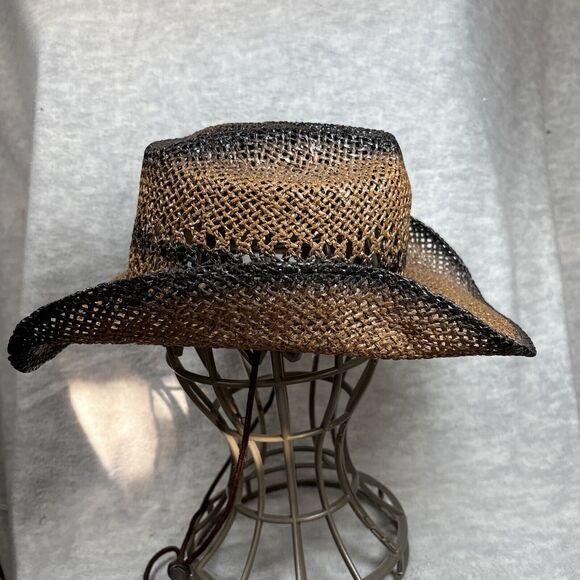 Wild Bull Co Gambler Cowboy Hat Rodeo Rigid‎ Paper Western Small S Brown México - Picture 5 of 14